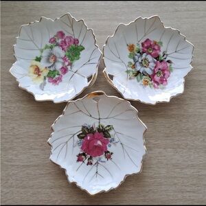 Vintage 1940s Floral trinket trays